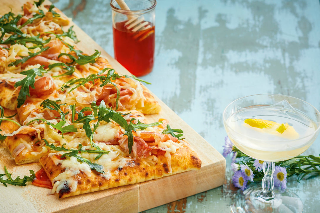 Butterkäse and Prosciutto Flatbreads