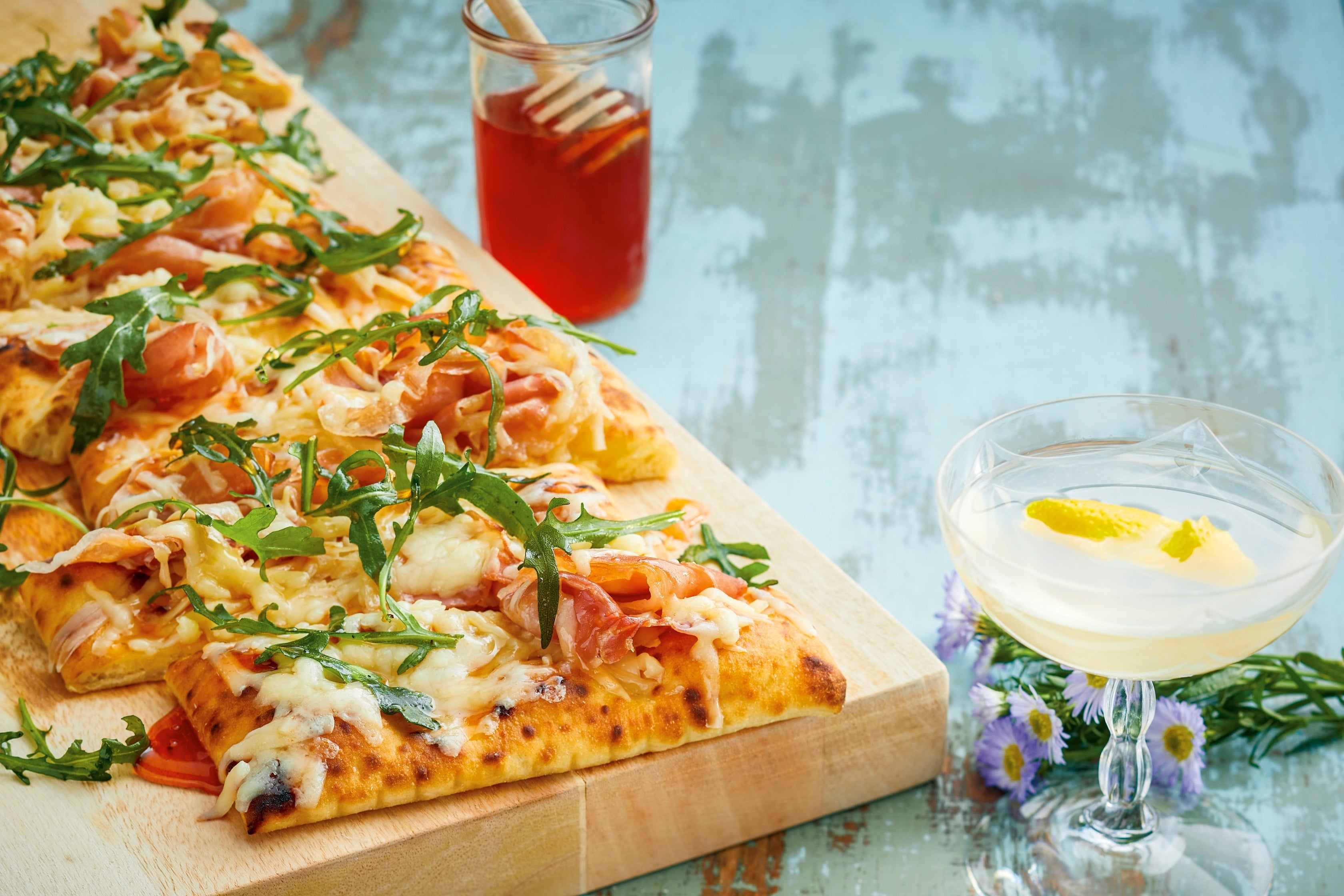 Butterkäse and Prosciutto Flatbreads