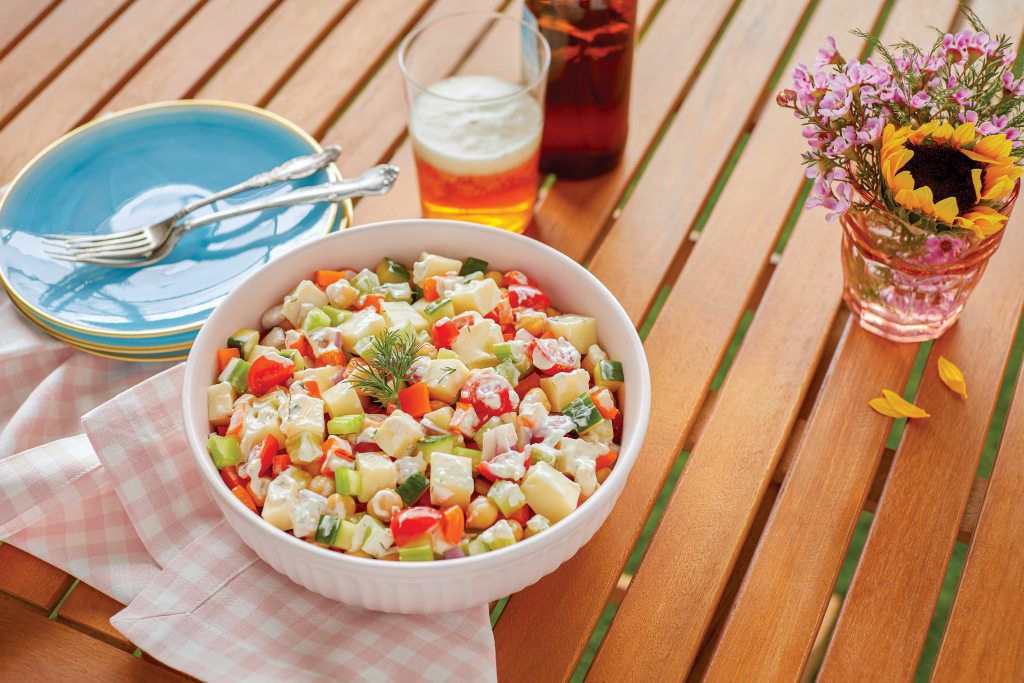 Creamy Veggie Chopped Salad