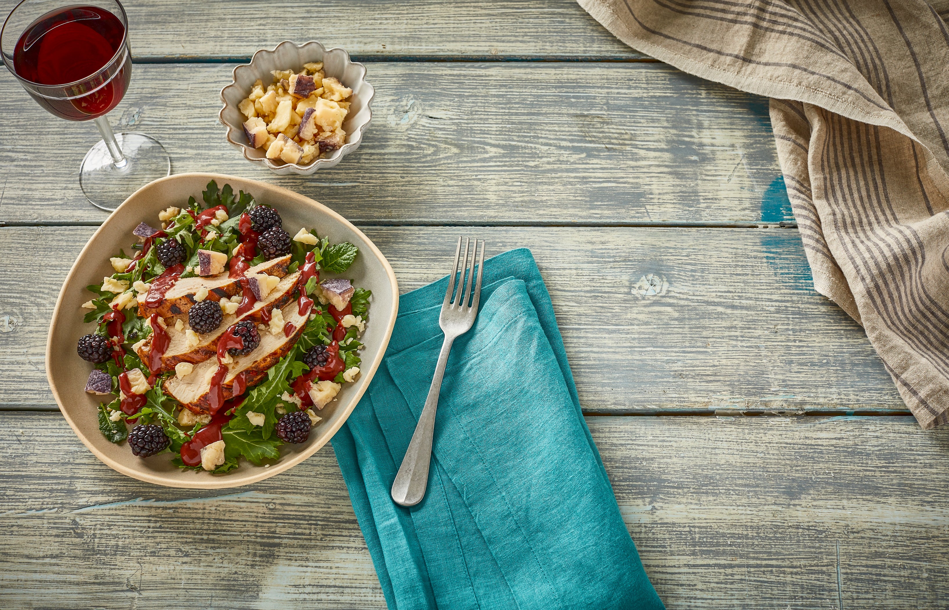 Grilled Chicken Salad with Blackberry Vinaigrette
