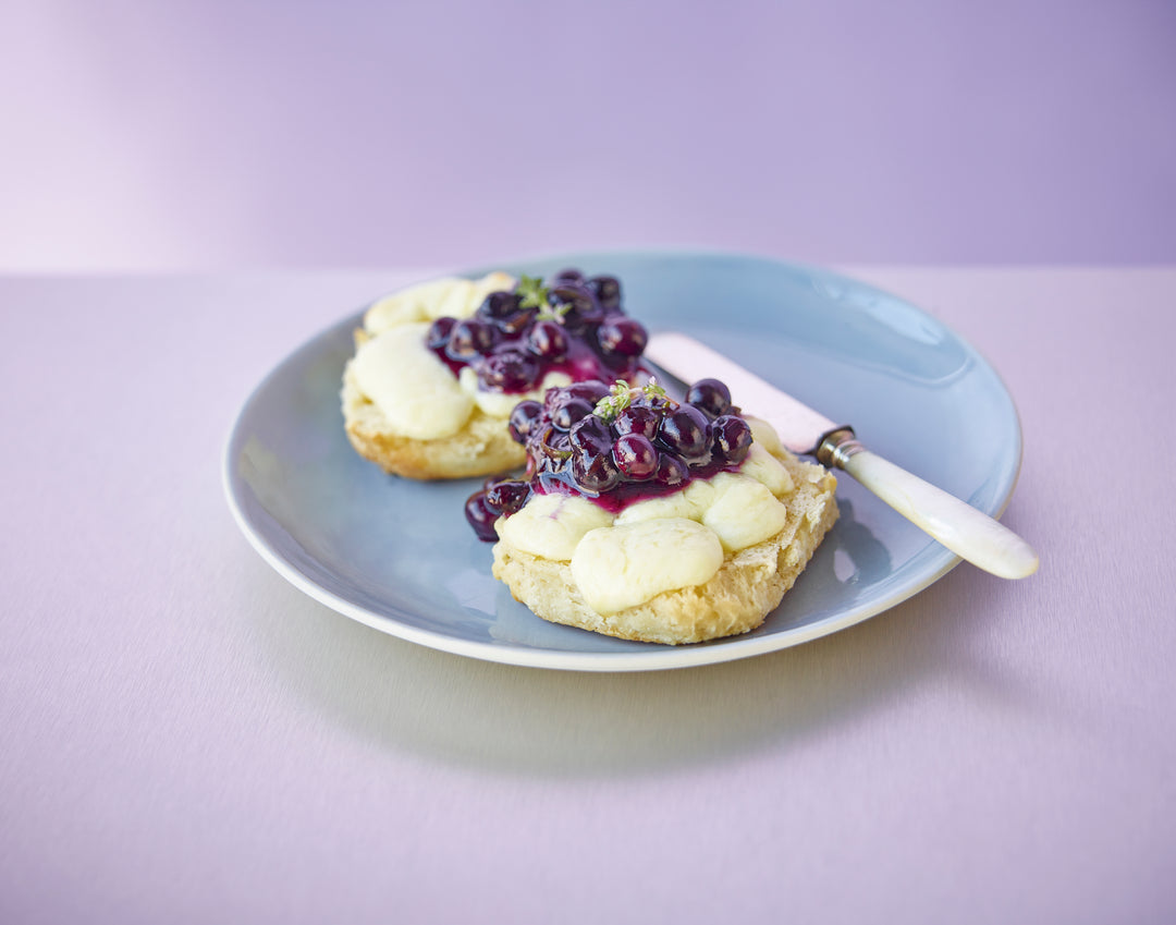 Cheese Curds Busquitblueberrypan cake